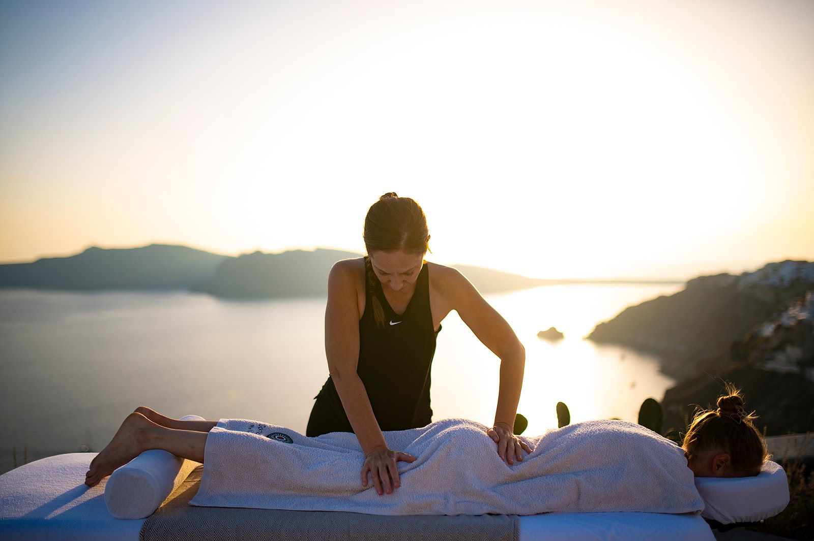 Unwind with the essence of tranquility through Shiatsu Bodywork in the enchanting embrace of Santorini.